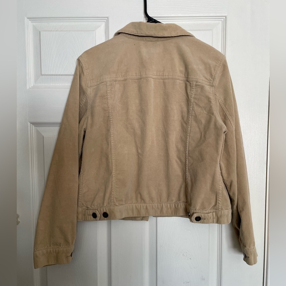 Charter Club Women’s Petite Medium Tan Button-Up Corduroy Jacket - Picture 7 of 11